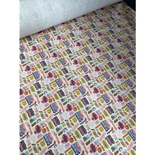 90cm/piece A2015 Digital direct jet cartoon chintz shirt jacket pants DIY fabric designer fabric