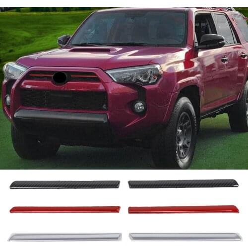 ABS Front Center Grille Grill Cover Inserts Strips Decorative Trim for Toyota 4Runner 2020 2021 Car Sticker Accessories