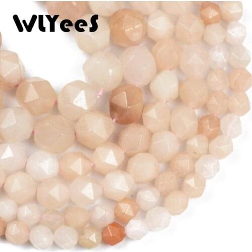Natural Stone beads Pink Aventurine stone Faceted Round Spacer Loose bead 15'Strand 6 8 10mm For Jewelry Making DIY Bracelets