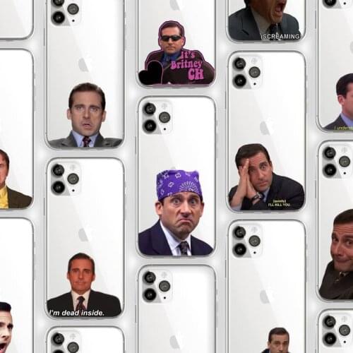 The Office TV show Michael Scott Phone Case Transparent soft For iphone 5 5s 5c se 6 6s 7 8 11 12 plus mini x xs xr pro max
