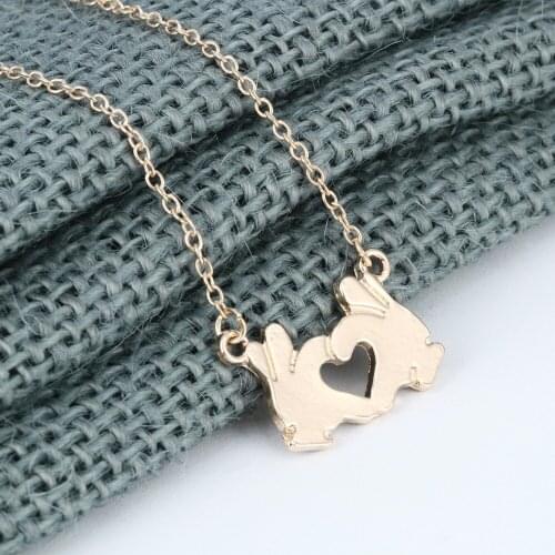 CHENGXUN 2020 Hands Heart Love Pendant Necklace Women Love Jewelry Gold alentine Aniversary Girlriend Wife Girl for Child Daily