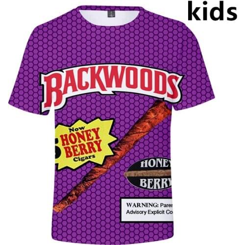 3 to 14 years kids t shirt Funny Foods Backwoods Honey Berry 3D t-shirt boys girls harajuku cartoon tshirt Tee children clothes