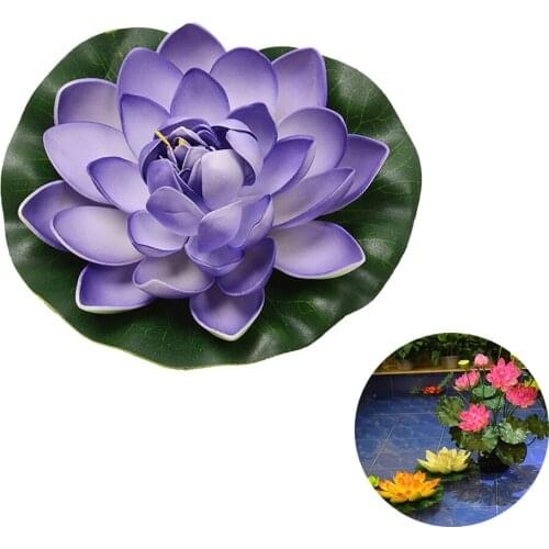 1PC Artificial Lotus Water Ponds Leaf Flower Decorative Foam Fake Plant Floating Faux Flower For Aquarium Fish Tank Home Decor