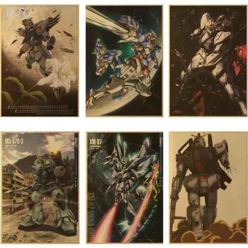 Canvas Painting Japan Anime Gundam Anime Posters Retro Poster Wall Decor Posters Wall Art Home Decor Photos for Childrens Room