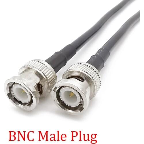 1Pcs BNC Male Connector BNC Male to BNC Plug LMR200 RF Antenna Extension Wire Coaxial Cable Terminal Adapter 1/2/5/10/15/20M