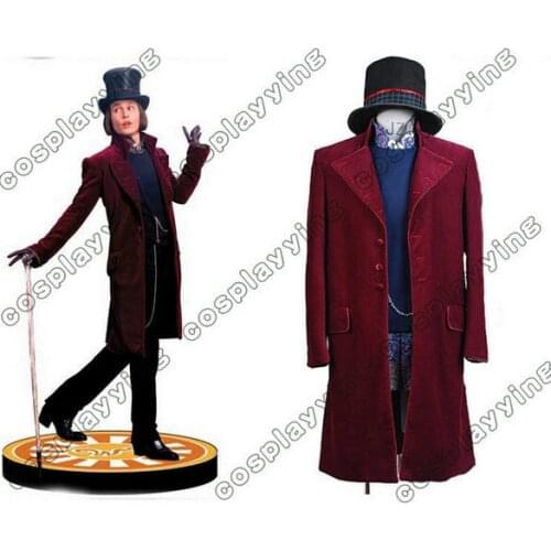 Charlie and the Chocolate Factory Cosplay Costume Johnny Depp Willy Wonka Cosplay Costume Halloween Costumes For Adult Men