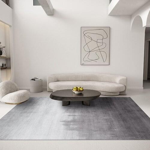 Nordic Style Carpet Living Room Ins Bedroom Light Luxury Sofa Table Carpet Full Cover Black Gray Solid Color Floor Mat