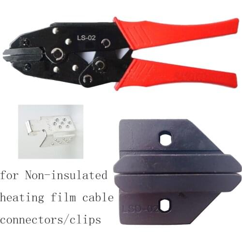 LS-02 High quality Hand Crimping Tool for non-insulated heating film connectors with flat jaws crimp tool Wholesale