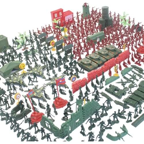 4cm 330 Pieces Simulation Mini Military Model Equipment Soldier Tank Drill Set Toy Small Soldier Childrens Toys Model Set Kids