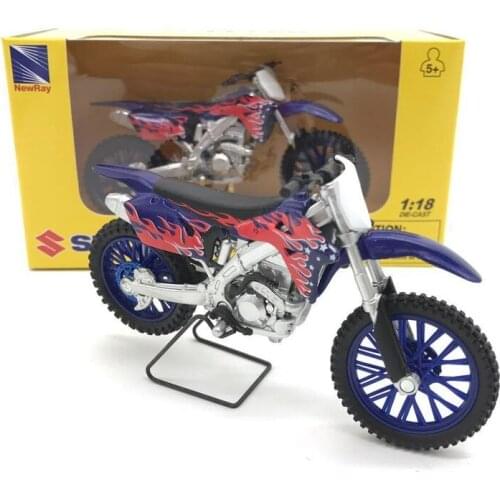 1:18 SUZUKl RMZ450 Diecast Vehicles Cross-country Motorcycle Alloy Model Car Collection Ornaments