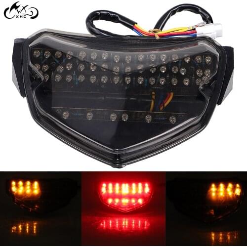 Motorcycle Smoke LED Integrated Brake Amber Turn Signal Red Tail Light For Suzuki GSXR600 750 2004-2005 K4