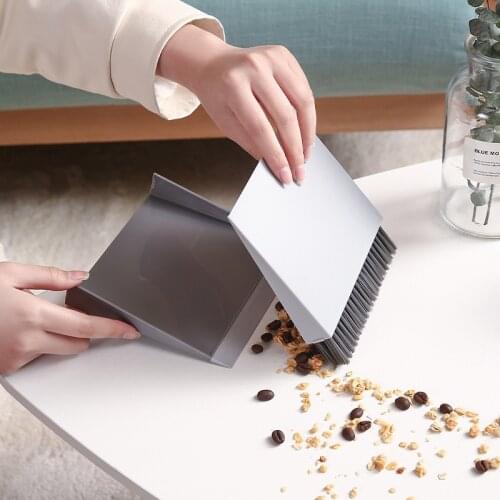 Original new desktop broom dustpan set three in one vertical multifunctional desktop cleaning brush broom scraper