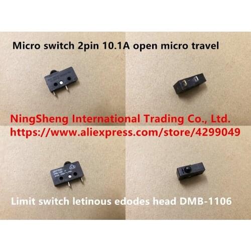 Original new 100% import micro switch 2pin 10.1A open micro travel limit switch letinous edodes head DMB-1106