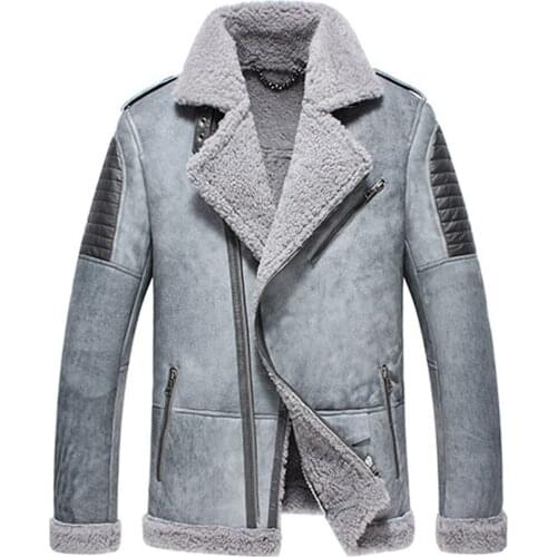 Akrasanee autumn and winter genuine leather sheepskin wool one piece Men genuine leather clothing male genuine leather fur coat