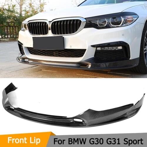 Carbon Fiber Front Bumper Lip for BMW 5 Series G30 G31 G38 M-SPORT 2017 - 2019 Chin Protector Apron