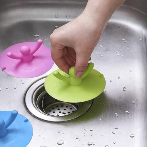 Durable Kitchen Washroom Bathroom Waterproof Shower Silicone Sink Plug Water Sink Bathtub Drainage Stopper Tool