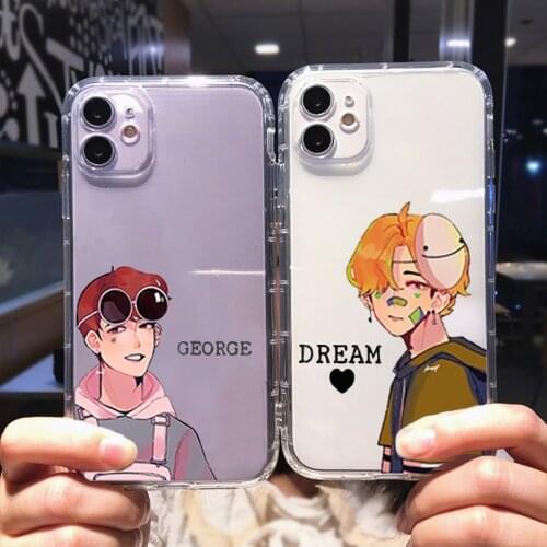 Transparent Phone Case For iPhone 11 12 Pro MAX 7 XR XS SE20 X 8 6Plus Cute Japan Anime Dream Smp Soft Silicone Cover Coque Bag