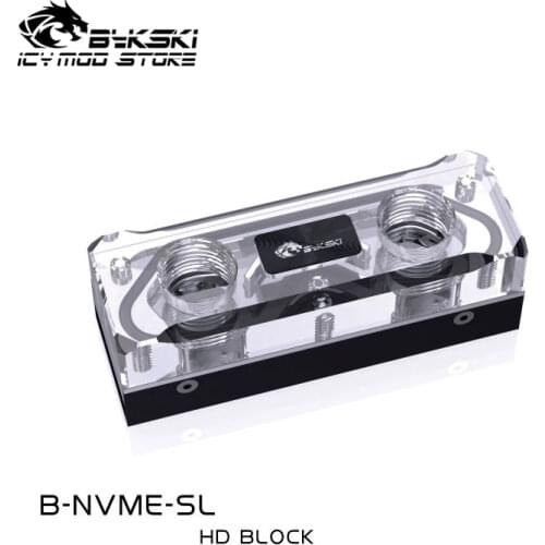 Bykski M.2 Solid State Drive Cooling Radiator Acrylic Hard Drive Cold Head B-NVME-SL
