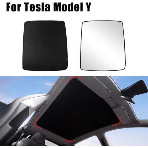 New Roof Sunshade Net with UV/Heat Insulation Cover Set for Tesla Model Y Front Rear Sunroof Windshield Skylight Insulation Net