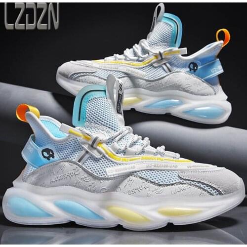 Sports Full Palm Air Cushion Popcorn Foam Spring Splicing Mens Shoes Sunning Shoes Dad INS Men Leisure All-Match Putian Autumn