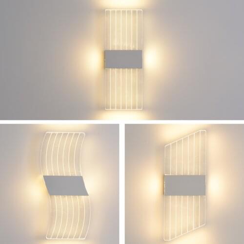 European Style Light Luxury Irregular Geometric Transparent Acrylic Wall Lamp Bedroom Study Living Room Iron Bedside Lighting