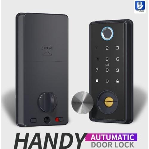 TTlock Handy Autumatic Door Lock Fingerprint Lock Bluetooth Smart Door lock Fechadura Digital Security Password IC Card Unlock