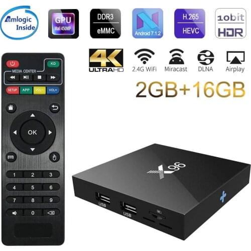2018 X96 Android 7.1 TV Box WiFi S905W top tv box android 2GB ram Quad Core Set-top Box tvbox 4K Media Player X 96 set-top box