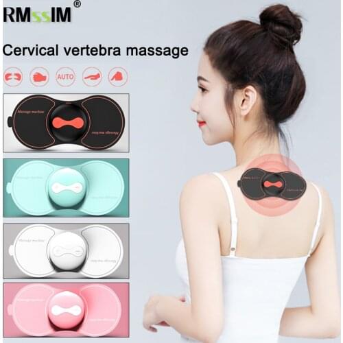 EMS Neck Mini Pulse Intelligent Massage Charging Multi-function Household Cervical Waist Shoulder Massager Pad