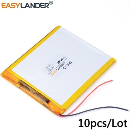 10pcs /Lot 528080 3500MAH 3.7v lithium Li ion polymer rechargeable battery power tablets Tablet Pc DIY Power mobile Power bank