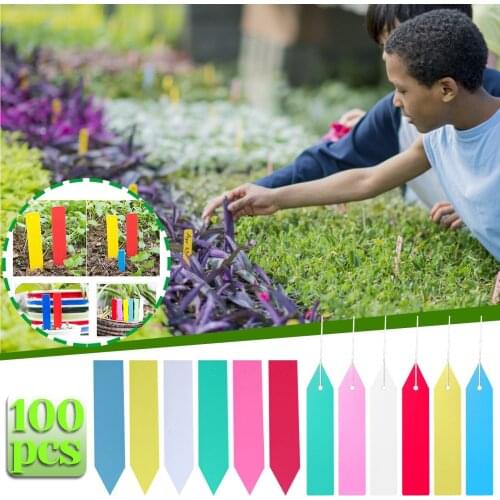 100pc Plastic Plant Long Typetags Markers Nursery Tray Garden Labels Gardening Label Long Type Label Garden Plant Markers L3