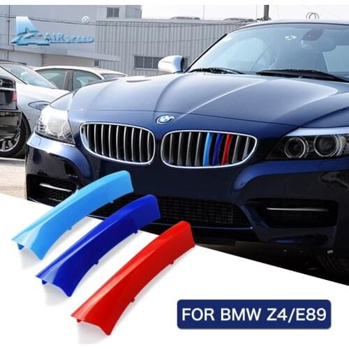 Airspeed for BMW Z4 E89 Car Front Grill Stripes Covers Clips Motorsport Decorations Trim Stickers Accessories Car-styling
