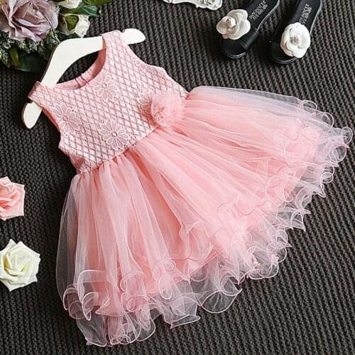 Kid Summer Dress Girl Lace Flower Cute Little Princess Dresses Children Girls' Clothing For Birthday Party Tulle Tutu Dress