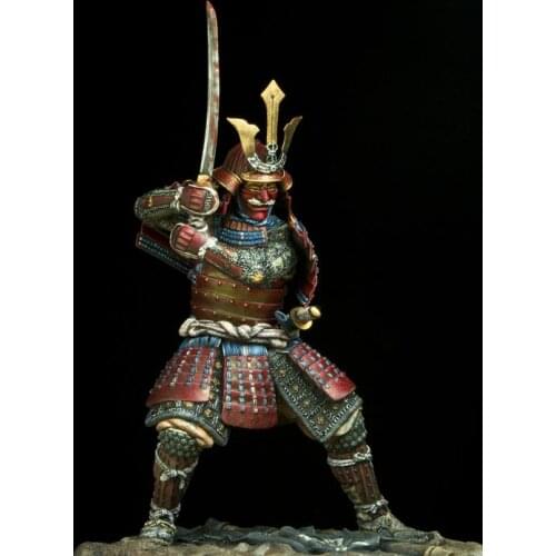 New Unassembled 1/24 75mm ancient japan Samurai, 16th-17th 75mm figure Resin Kit DIY Toys Unpainted kits