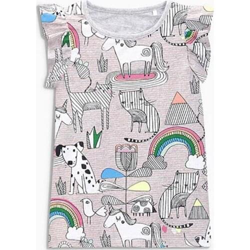 Little Maven Girls T-shirt 1-6 Years Cotton Baby Girls Toddler Summer T-shirts Short Sleeve Children Tees Kids Tops Clothing