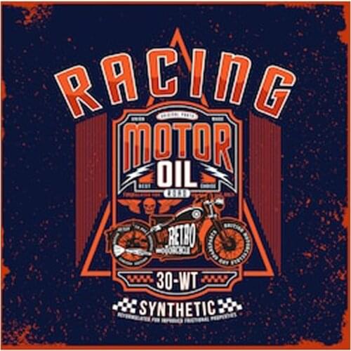Racing motor oil 30-wt synthetic Hot Rod Motor Car Sticker Decal