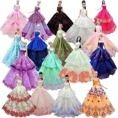 Cosplay 11.5" Doll Clothes Off Shoulder Lace Wedding Dress For Barbie Clothes Princess Party Gown 1/6 BJD Dolls Accessories Toys