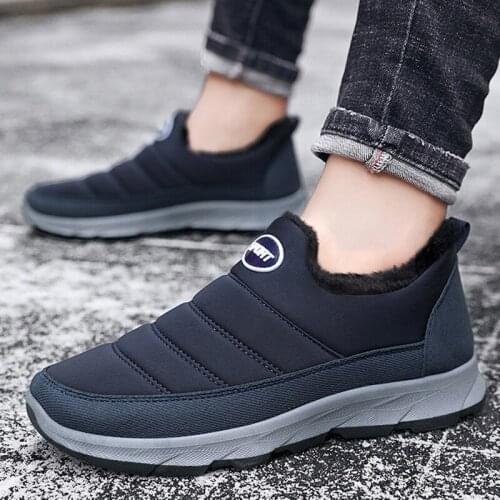 Cinessd Size 39-44 Men Sneaker Winter Running Shoes Sports Casual Shoes Flat Heel Comfortable Outdoors Flat Shoes For Men