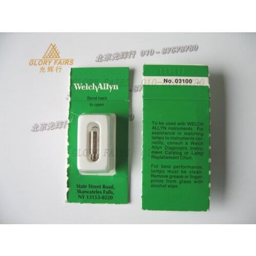 Welch Allyn 03100 halogen lamp,3.5V 2.7W,otoscope laryngoscope anoscope,ophthalmic veterinary,WelchAllyn 03100-U bulb