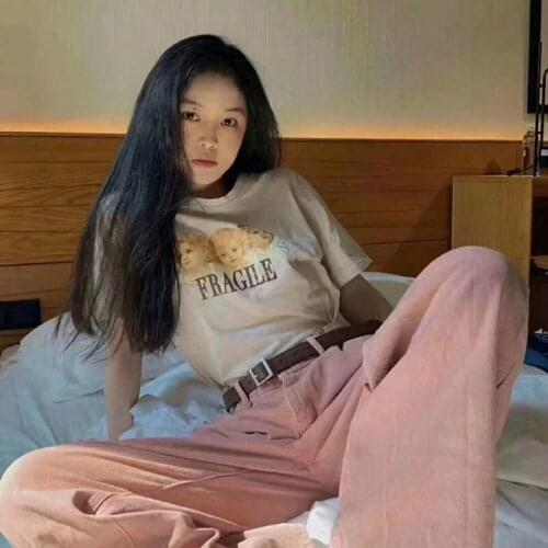 Minga clothes femme t-shirts angel printing 100% cotton o-neck plus size top mujer for women vintage style ropa de mujer 2020