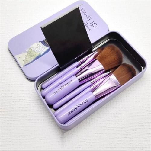 Makeup Brushes Set Pro Pink Purple Soft Fiber Foundation Eyeshadow Powder Cream Base Brush Cosmetic Make Up Tools