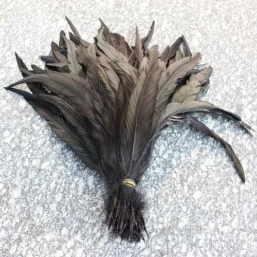 New! Wholesale high quality 500 pc black rooster feathers, 12-14 "/ 30-35CM DIY jewelry decoration, art props accessories
