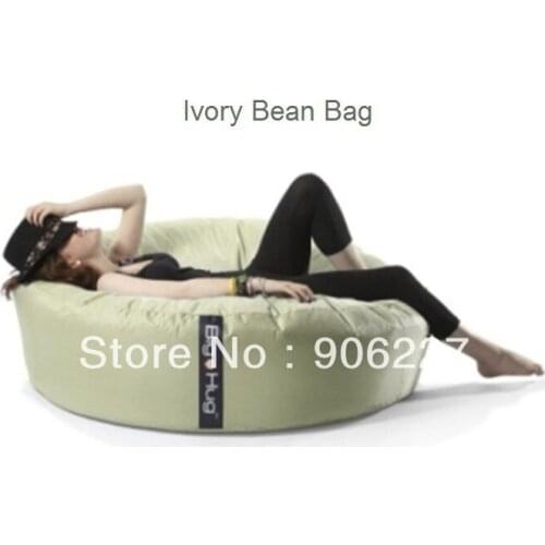 The original!! ISLAND design Ivory beanbag chair, outdoor round bean bag cushion, sleep relax chair - free shipping
