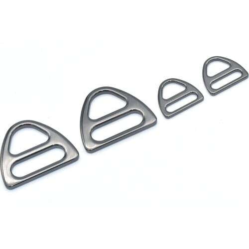 Black D Buckle Adjuster Slide Buckle 15/25mm Purse Backpack Buckles Strap Belt Buckles for Handbag Webbing Hardware Leather