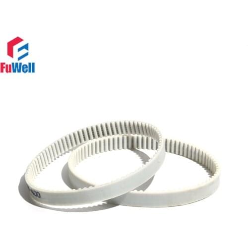 Timing Pulley Belt HTD5M White PU 2200/2220/2230/2250mm Polyurethane Gear Belt Closed Loop 15/20/25/30mm Width Pulley Belt