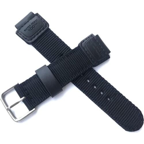 Nylon 18mm Watch Band Strap Fit for Casio G Shock AE-1000 W-S200H W-800H W-216H 735H W-215 AEQ-110W SGW-300H 400H 500H MRW-200H