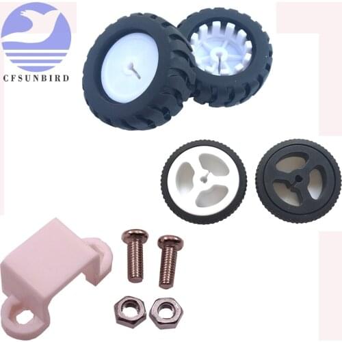 D-hole Rubber Wheel Suitable for N20 Motor D Shaft Tire Car Robot DIY Toys Parts