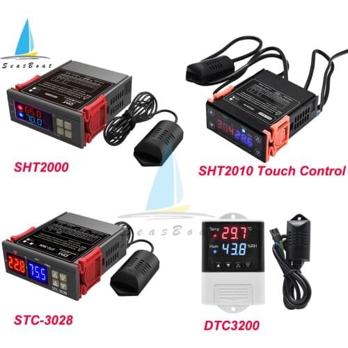 SHT2000 STC-3028 Temperature Humidity Controller Thermostat Humidistat Thermometer Hygrometer Control Switch 12V 24V 110V 220V