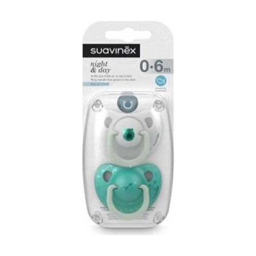 SUAVINEX - NIGHT & DAY CHUPETE SILICONA 0 - 6 MESES (2 UNIDADES)