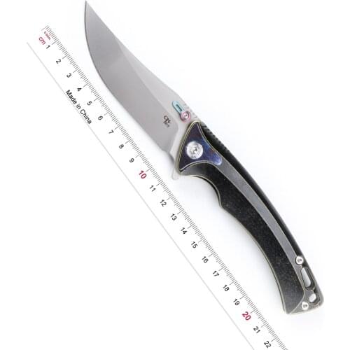 CH EMPEROR Flipper folding knife S35VN blade, TC4 titanium alloy handle outdoor hunting knife tactics EDC camping adventure tool