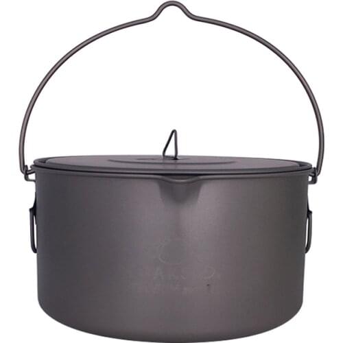 TOAKS Outdoor Camping Cookware Picnic Hang Pot Ultralight Titanium Pot 1600ml or 2000ml